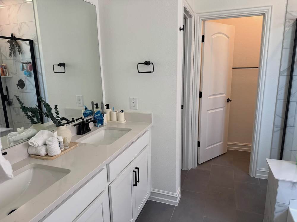 Bright bathroom vanity styled after a Craft Clean service
